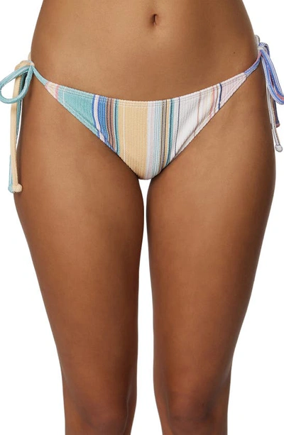 Shop O'neill Maracas Baja Stripe Bikini Bottoms In Multi Color