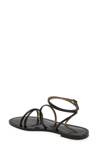 Shop Amanu Style 12 Constantia Ankle Strap Toe Loop Sandal In Black