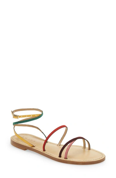 Shop Amanu Style 12 Constantia Ankle Strap Toe Loop Sandal In Rainbow