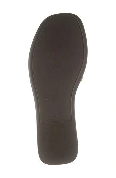 Shop Tory Burch Double-t Leather Sport Slide Sandal In Orange Citrine/ John Coco