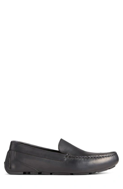 Sperry Davenport Venetian Mens Suede Slip-on Slip-on Shoes In Black