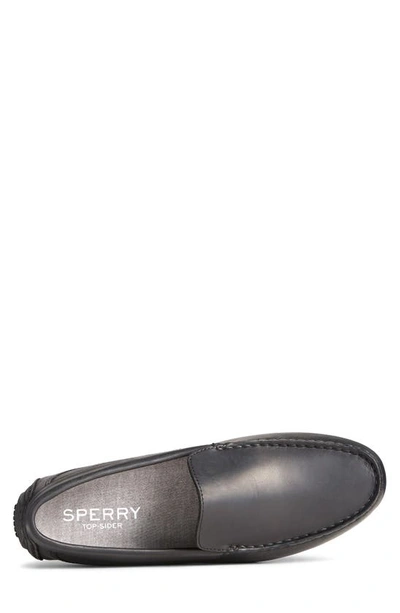 Sperry Davenport Venetian Mens Suede Slip-on Slip-on Shoes In Black