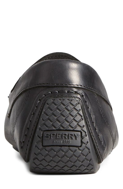 Sperry Davenport Venetian Mens Suede Slip-on Slip-on Shoes In Black