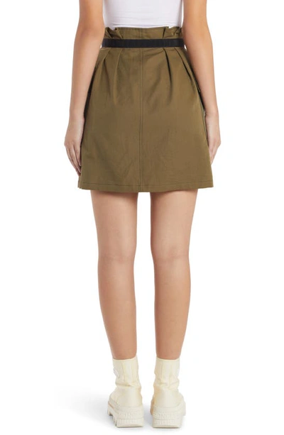 Shop Moncler Cargo Gabardine Miniskirt In 823 Green