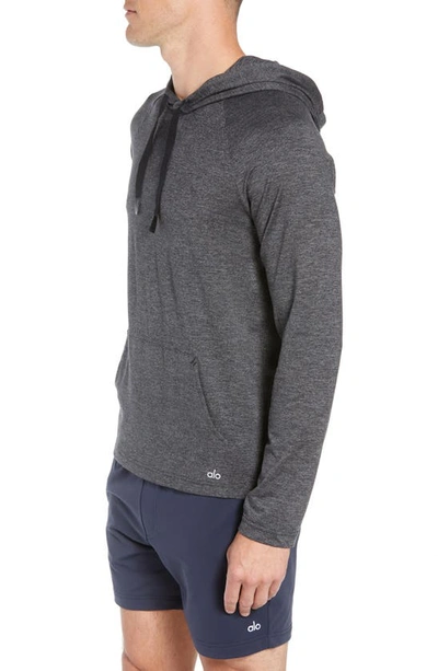 Shop Alo Yoga Conquer Hoodie In Graphite Marl