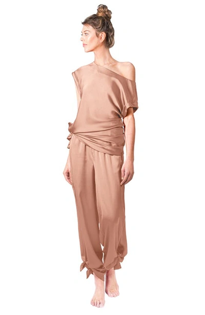 Lightcodes Light Codes Cuffed Tie Tunic In Tigers Eye