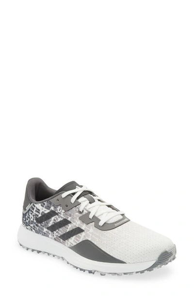 Shop Adidas Originals S2g Waterproof Spikeless Golf Shoe In Ftwr White/ Grey Four