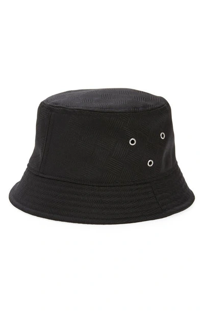 Shop Bottega Veneta Intrecciato Jacquard Bucket Hat In Black