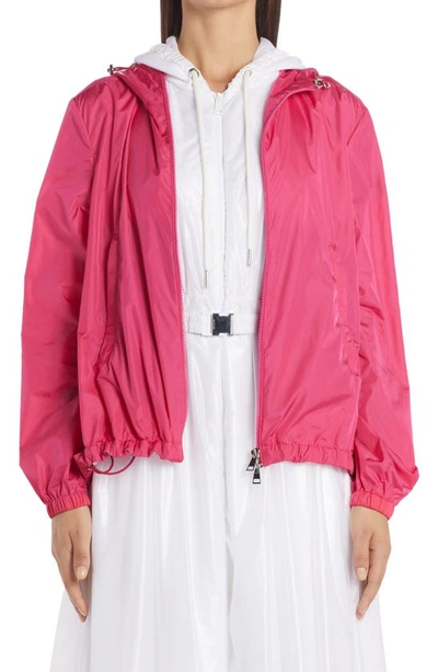Moncler Boissard Hooded Nylon Rain Jacket In Pink | ModeSens