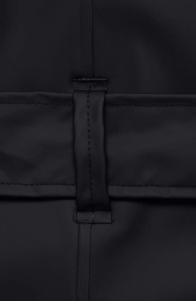 Shop Rains Curve Waterproof Belted Jacket In Black