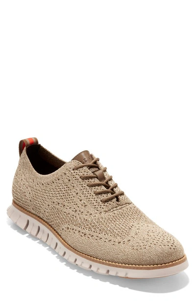 Shop Cole Haan Zerogrand Stitchlite Wing Oxford In Mortar