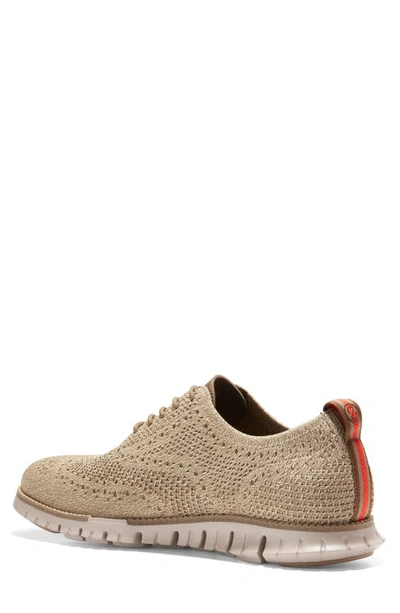 Shop Cole Haan Zerogrand Stitchlite Wing Oxford In Mortar