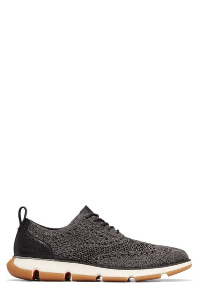 Shop Cole Haan 4.zerogrand Stitchlite Oxford In Black Twisted Knit/ Ivory