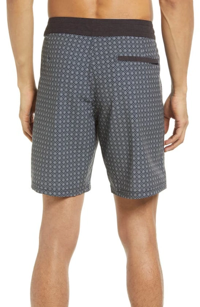 Fair Harbor The Nautilus Floral Print Board Shorts In Black Beacon