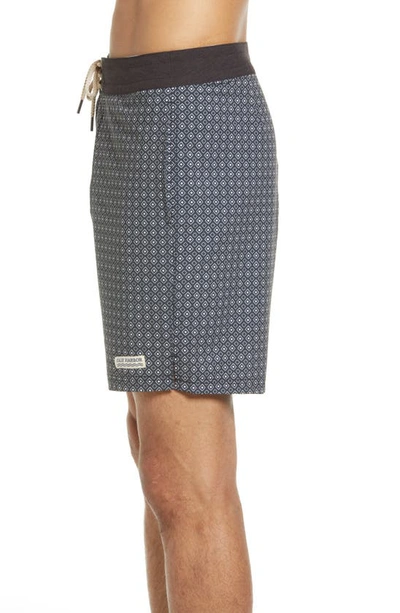 Fair Harbor The Nautilus Floral Print Board Shorts In Black Beacon