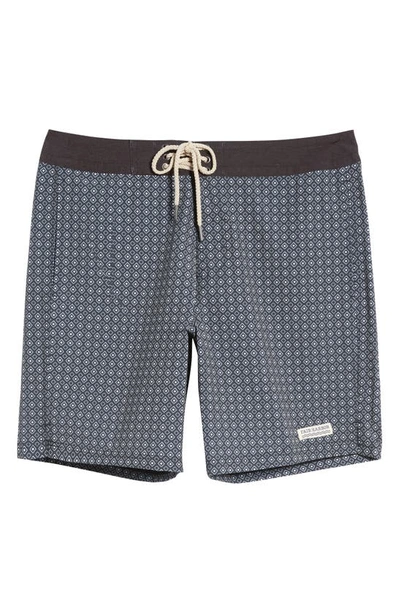 Fair Harbor The Nautilus Floral Print Board Shorts In Black Beacon