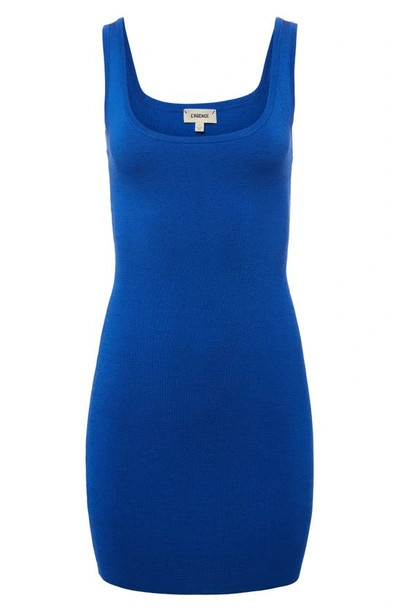Shop L Agence Hannah Knit Tank Dress In Pop Blue