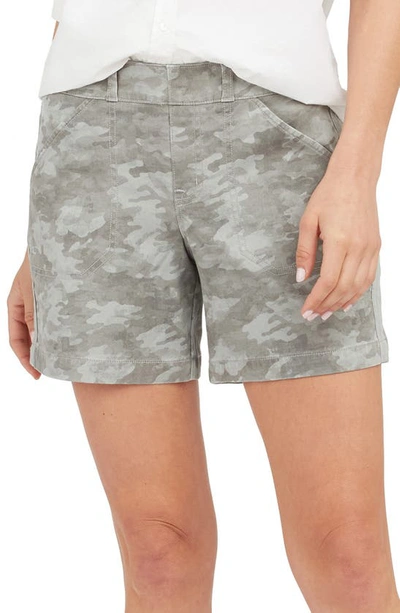 Shop Spanx 6-inch Stretch Twill Shorts In Stone Wash Camo