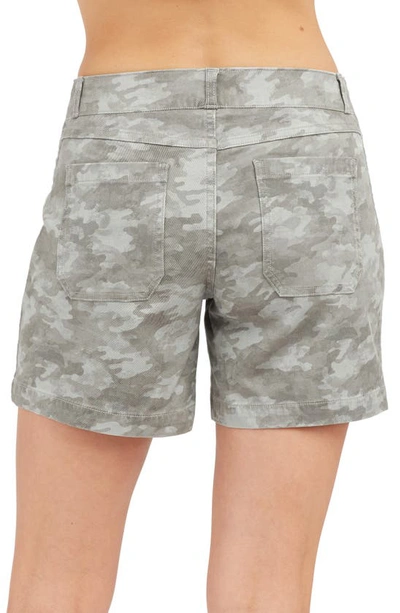 Shop Spanx 6-inch Stretch Twill Shorts In Stone Wash Camo