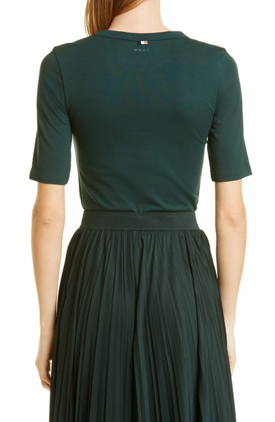 Hugo Boss Efita Short Sleeve T-shirt In Deep Verdite