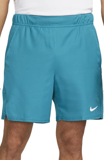 Shop Nike Court Victory Athletic Shorts In Bright Spruce/ White