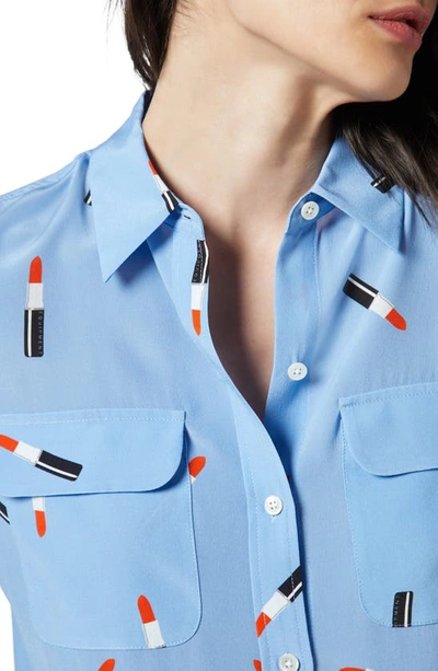 Shop Equipment Signature Silk Button-up Shirt In Dll Rb Bl Mlt