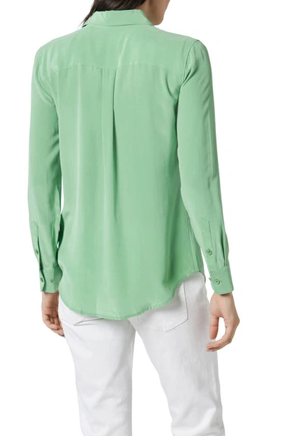 Equipment Signature Silk Button-up Shirt In Pprmnt