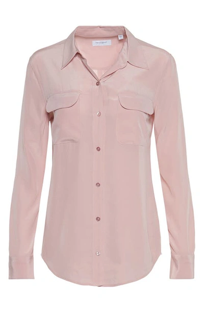 Shop Equipment Signature Silk Button-up Shirt In Zephyr