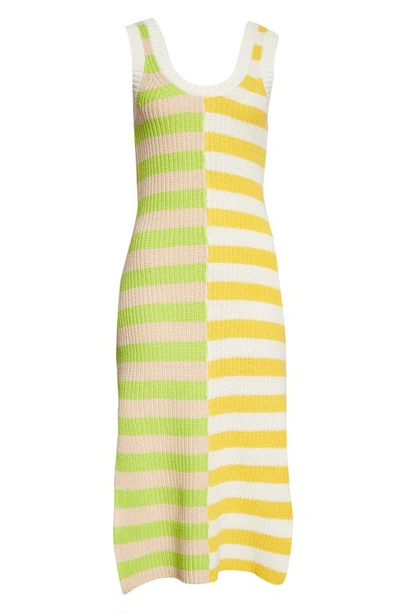 Shop Staud Seashore Colorblock Stripe Tank Dress In Capri Stripe Multi