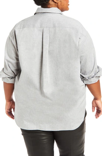 Shop Pari Passu Tammy Oxford Shirt In Grey