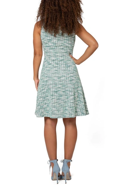 Shop Leota Ariana Sleeveless Rib Dress In Green Multi