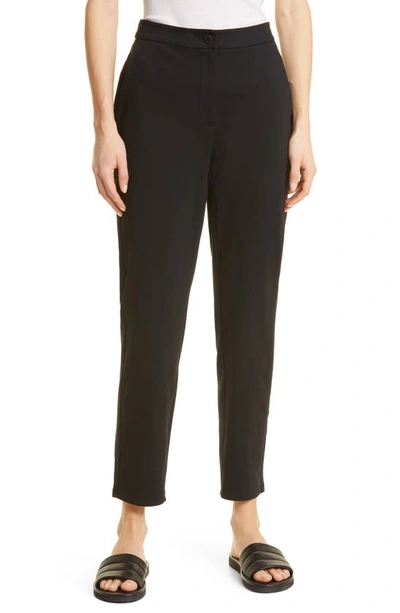 Shop Eileen Fisher High Waist Ankle Pants In Black