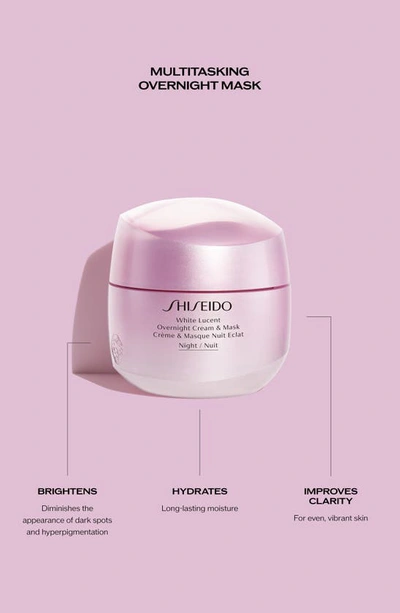 Shiseido White Lucent Overnight Cream & Mask, 2.6 Oz.