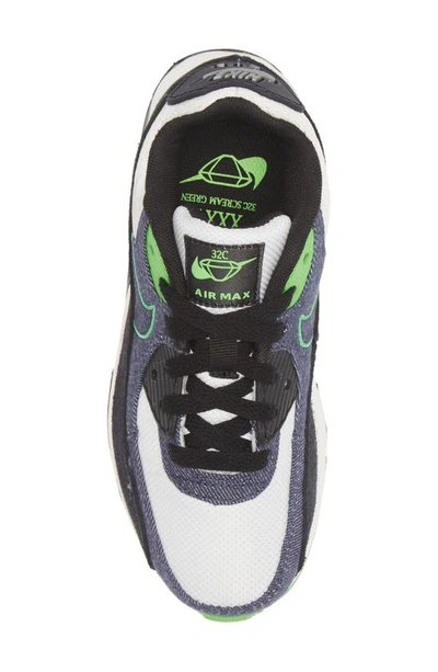 Shop Nike Air Max 90 Ltr Se Sneaker In Black/ Obsidian/ Green/ White