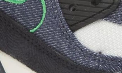 Shop Nike Air Max 90 Ltr Se Sneaker In Black/ Obsidian/ Green/ White