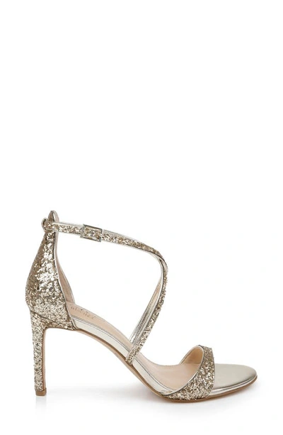 Shop Jewel Badgley Mischka Dimitra Strappy Sandal In Gold