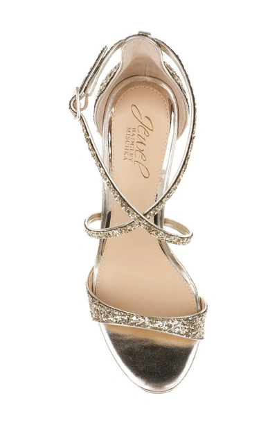 Shop Jewel Badgley Mischka Dimitra Strappy Sandal In Gold