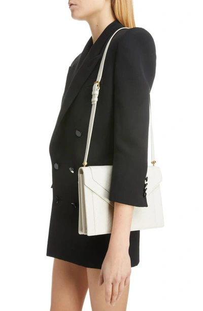 Shop Saint Laurent Gaby Quilted Leather Shoulder Bag In Crema Soft