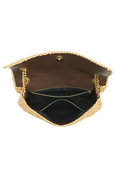 Shop Saint Laurent Medium Niki Raffia Shoulder Bag In 7069 Naturale / New Nut