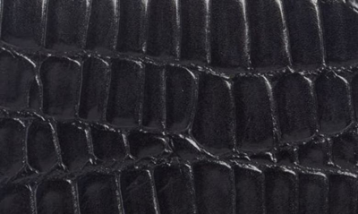 Shop Saint Laurent Kaia North/south Croc Embossed Leather Shoulder Bag In 1000 Nero