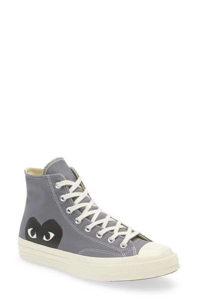 Shop Comme Des Garçons Play X Converse Chuck Taylor® Hidden Heart High Top Sneaker In Grey