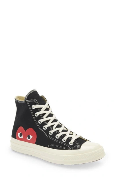 Shop Comme Des Garçons Play X Converse Chuck Taylor® Hidden Heart High Top Sneaker In Black