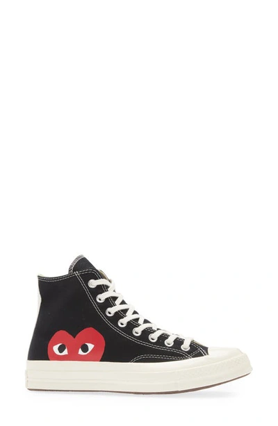 Shop Comme Des Garçons Play X Converse Chuck Taylor® Hidden Heart High Top Sneaker In Black