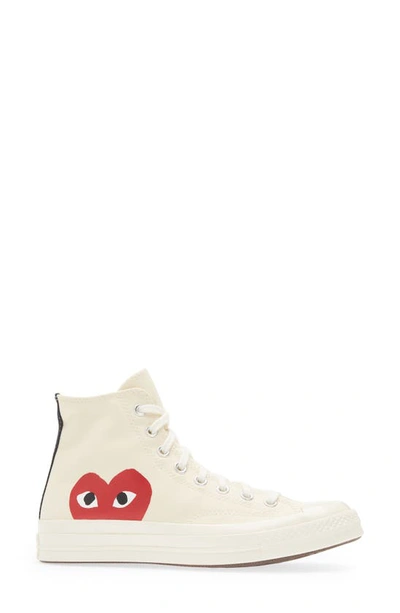 Shop Comme Des Garçons Play X Converse Chuck Taylor® Hidden Heart High Top Sneaker In White