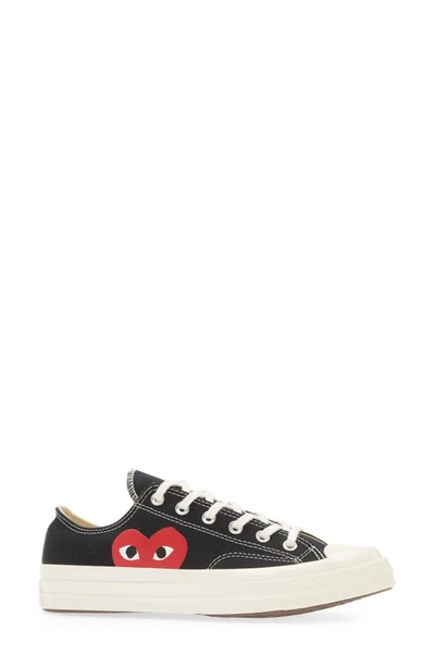 Comme Des Garçons Play Comme Des Garcons Play Black Converse Edition Half Heart Chuck 70 Low Sneakers In Black