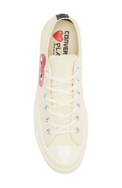 Comme Des Garçons Play Off-white Converse Edition Half Heart Chuck 70 Low Sneakers In White