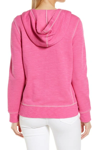 Tommy Bahama Tobago Bay Cotton Blend Zip-up Hoodie In Pink Ruffle