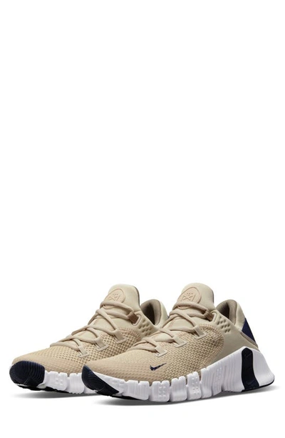 Shop Nike Free Metcon 4 Training Shoe In Beige/ Blue