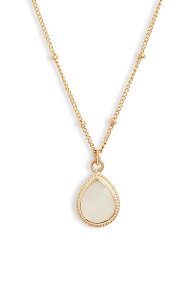 Shop Anna Beck Small Pendant Necklace In Gold/ White