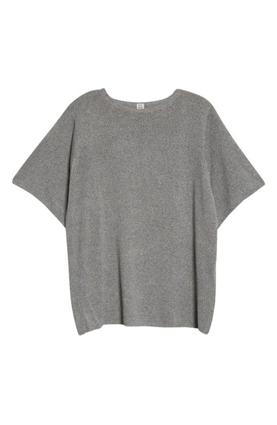 Shop Totême Oversize Silk T-shirt In Steel